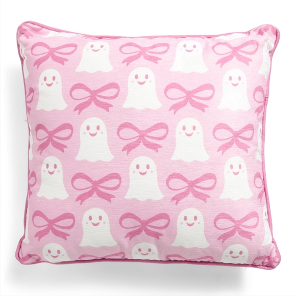 Other - Pink Ghost and Bow Pillow New